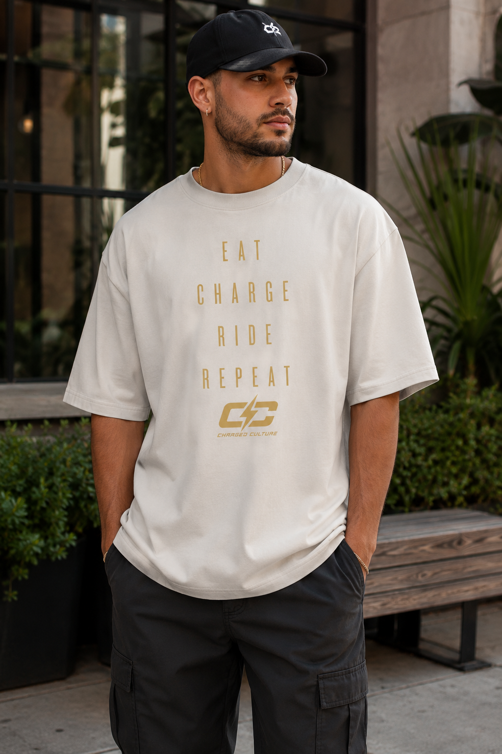 Charged Routine Oversized Faded T-Shirt